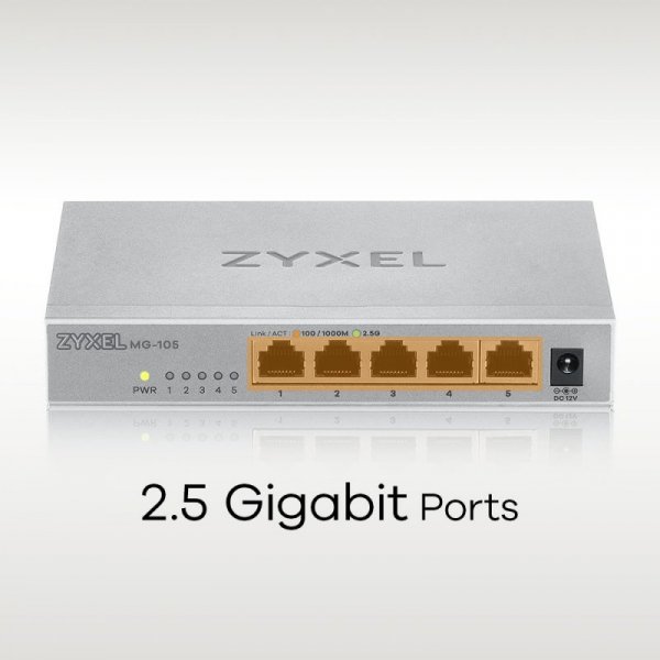 Switch Zyxel MG-105 5p Unmanaged Multigigabit