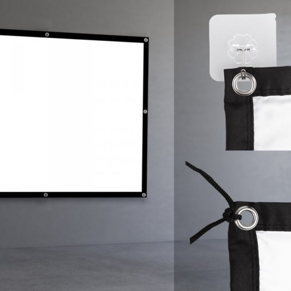 MACLEAN EKRAN PROJEKCYJNY, 120&quot;, 240X180CM, OBRAMOWANIE 25MM 4:3, HACZYKI DO NACIĄGU MC-169