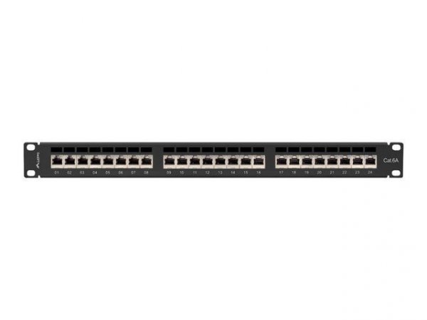 LANBERG PATCH PANEL 24 PORT 1U 19&quot; KAT.6A FTP CZARNY PPSA-1024-B