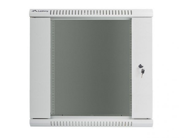 Szafa rack Lanberg WF01-6412-10S (12U; 635mm / 600mm / 450 mm; wisząca; Szklane; 19&#039;&#039;; kolor szary)