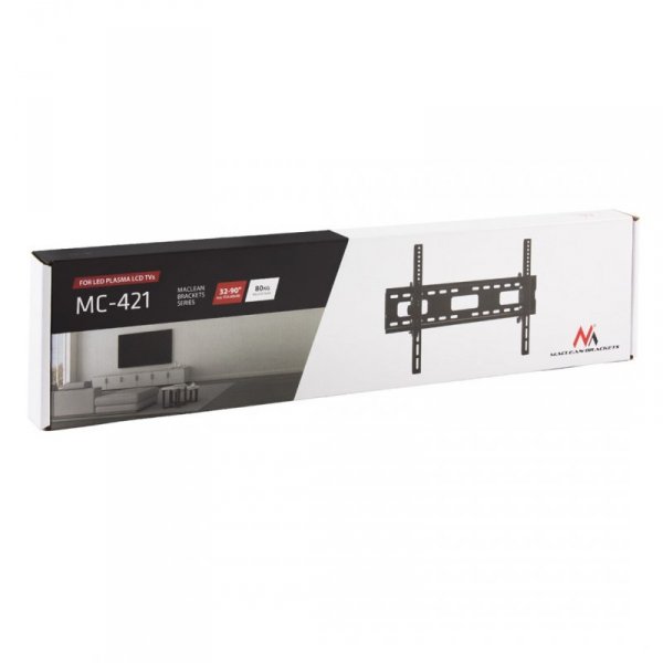 MACLEAN UCHWYT DO TV MAX VESA 600X400, 32-90&quot;, 80KG, REG. ODCHYLENIA +15°~-15° MC-421