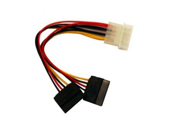 Gembird Kabel SATA zasilający 0,15M MOLEX-&gt;SATAx2
