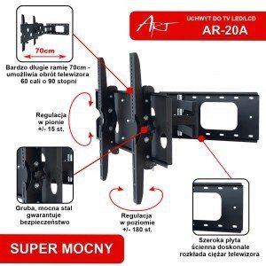 ART Uchwyt LCD AR-20A 32-60&#039;&#039; 60kg pion/poziom