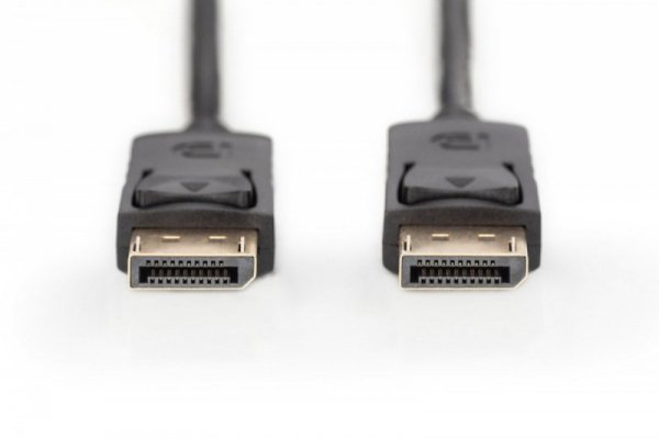 Digitus Kabel połączeniowy DisplayPort z zatrzaskami 4K 60Hz UHD Typ DP/DP M/M czarny 3m