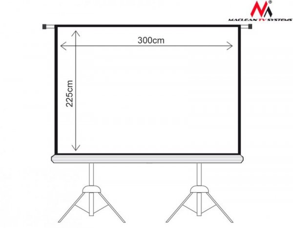 Maclean Ekran projekcyjny MC-712 150&quot; 4:3 dwa statywy