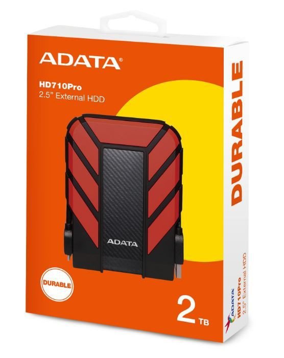 Adata DashDrive Durable HD710 2TB 2.5&#039;&#039; USB3.1 Czerwony