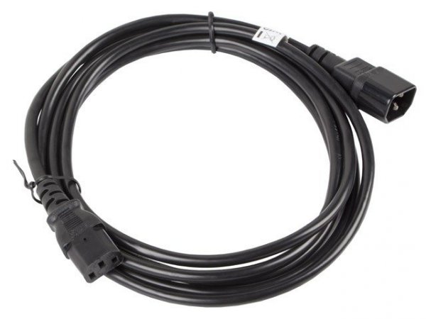 Lanberg Przedłużacz kabla zasilającego IEC 320 C13 - C14 VDE 3M czarny
