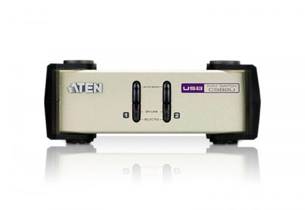 ATEN Biurkowy moduł KVM 2-portowy PS2 USB VGA CS82U