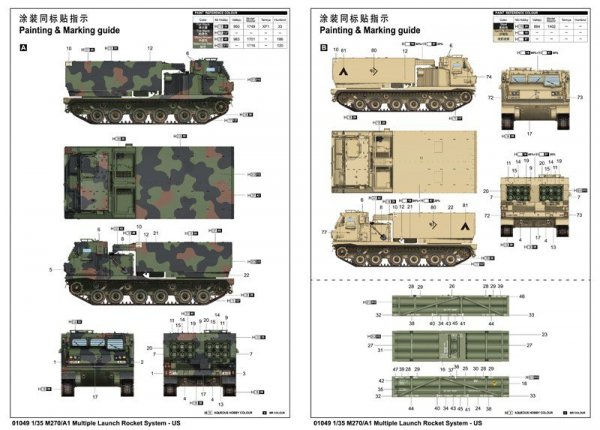 Trumpeter Model plastikowy M270/A1 Multiple Launch Rocket System
