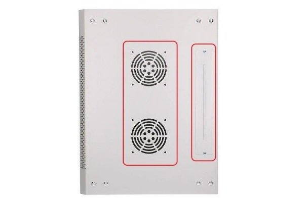 Extralink Szafka wisząca rack 6U 600x450 szara szklane drzwi