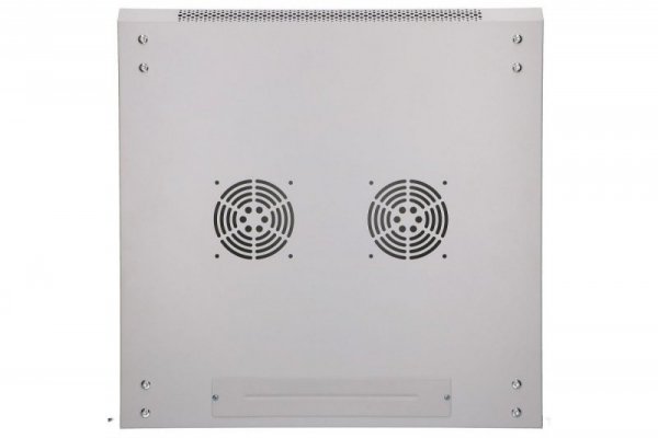 Extralink Szafka wisząca rack 12U 600x600 szara szklane drzwi