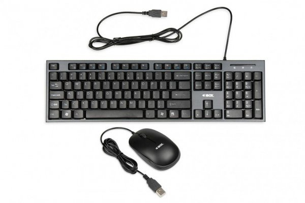 iBOX Zestaw klawiatura + mysz IBOX IKMS606 (USB 2.0; (US); czarna, optyczna; 800 DPI)