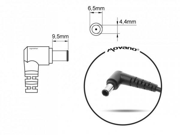 Mitsu ładowarka/zasilacz 19.5v 3.9a (6.5x4.4 pin) - sony 75W