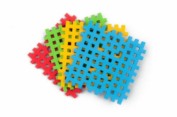 Marioinex Klocki konstrukcyjne Mini Wafle Mini Podstawa 4 Sztuki
