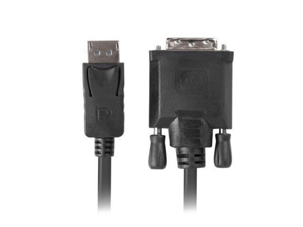 Lanberg Kabel DisplayPort v1.2 DVI-D(24+1) 1.8M czarny                  CA-DPDV-10CU-0018-BK