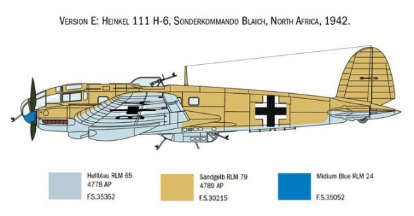 Italeri Model plastikowy Heinkel He 111H Battle of Britain 80th