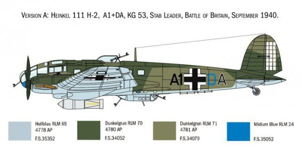 Italeri Model plastikowy Heinkel He 111H Battle of Britain 80th