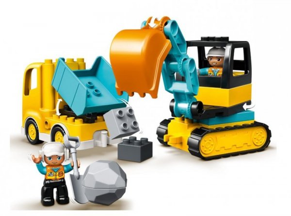 LEGO Klocki DUPLO 10931 Ciężarówka i koparka gąsienicowa