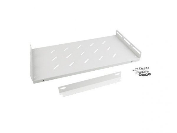 Lanberg Półka do szaf 19cali 1U 27cm/120kg szary AK-1014-S