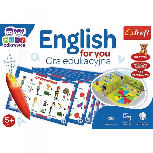 Trefl Gra English for you Mały Odkrywca i Magiczny ołówek