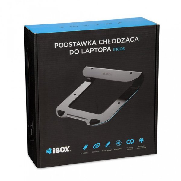 iBOX Podstawka pod laptopa RGB USB 3.0 NC06 17,6