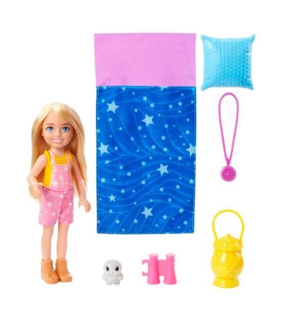 Mattel Zestaw Barbie Kemping Chelsea Lalka + śpiwór