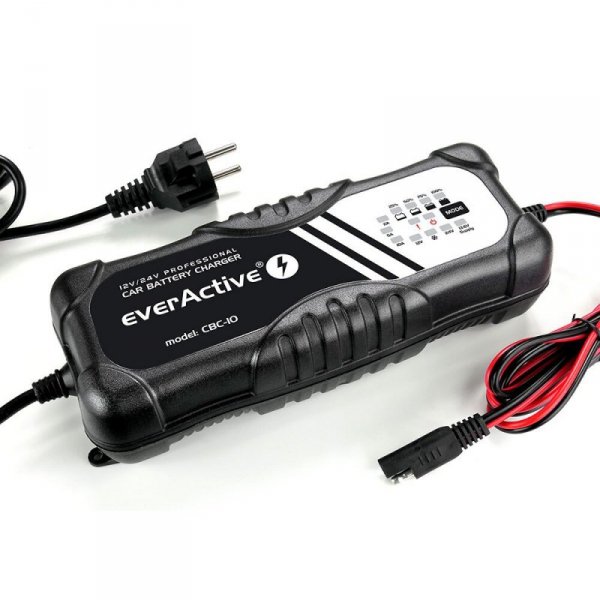 everActive Prostownik samochodowy do akumulatora 12V/24V automatyczny CBC10