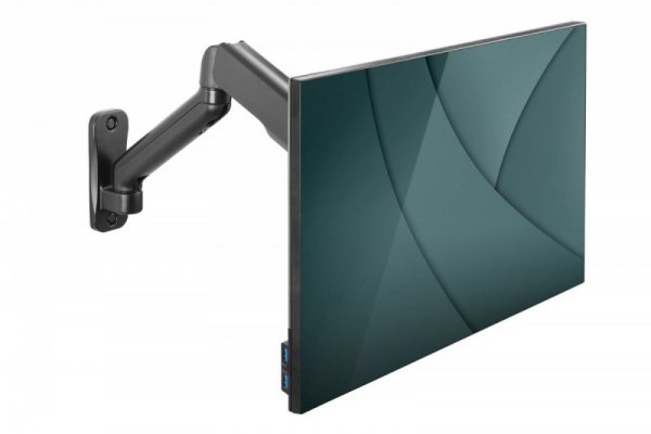Digitus Uchwyt ścienny pojedynczy, 1xLCD, max. 32&quot;, max. obciążenie 9kg, ze sprężyną gazową, obrotowy