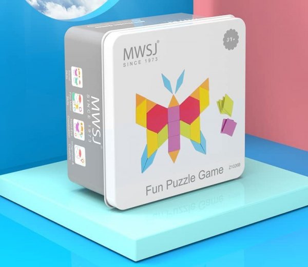 iWood Gra układanka Motyl tangram w puszce