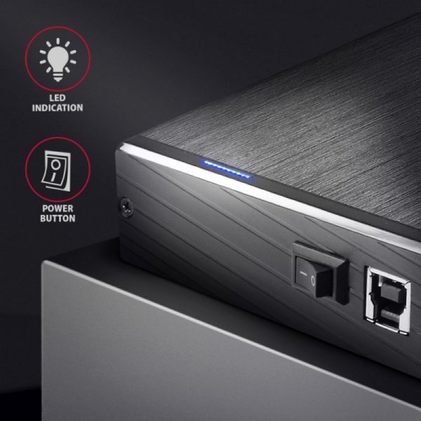 AXAGON EE35-XA3 Obudowa zewnętrzna aluminiowa, USB 3.2 Gen 1 SATA 3G 3.5&quot;