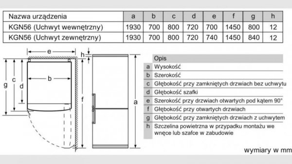 Bosch Chłodziarko-zamrażarka KGN56XLEB