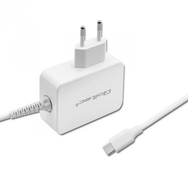 Qoltec Zasilacz sieciowy 65W | 5-20.3V | 2-3.25A | USB typ C | PD |     Biały