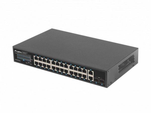 Lanberg Switch 24x1GB POE+ 2xGB 2xSFP rack 19&#039;&#039; gigabit ethernet 360W