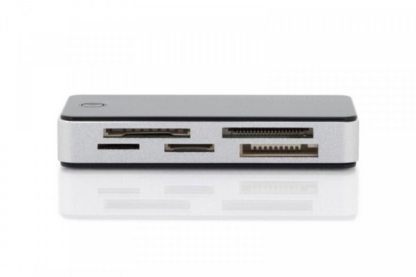 Digitus Czytnik kart 5-portowy USB 3.0 SuperSpeed, All-in-one, Czarno-srebrny