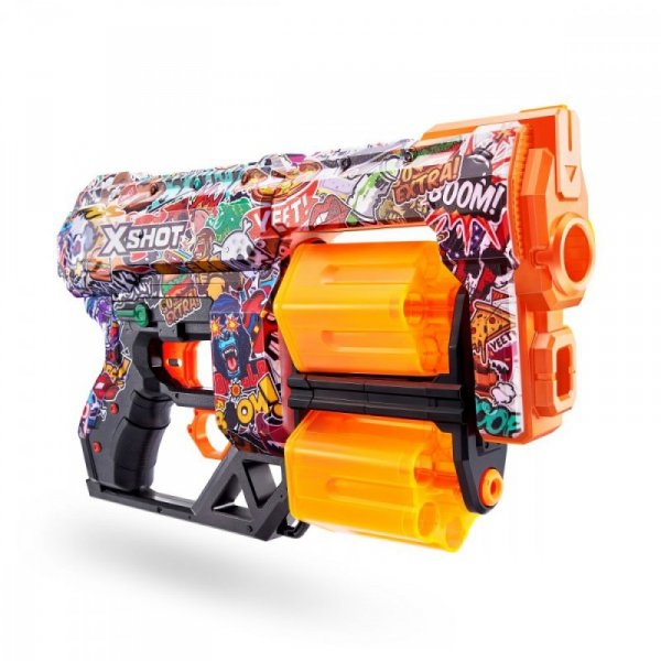 ZURU X-Shot Wyrzutnia wzór H SKINS-DREAD (12 Strzałek)