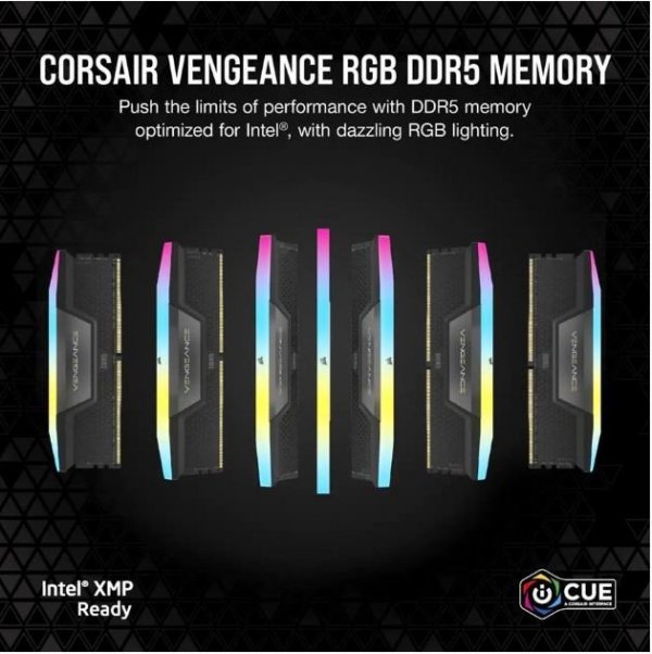 Corsair Pamięć DDR5 VENGEANCE RGB 64GB/6000 (2x32GB) CL30 AMD EXPO