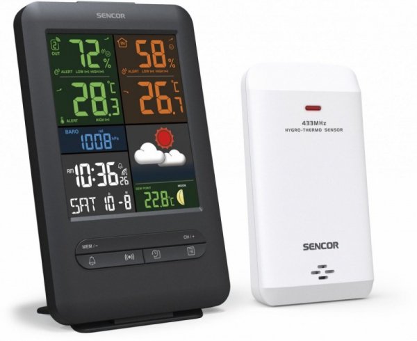 Sencor Stacja pogody SWS 7300  wys LCD kolor 13,8 cm