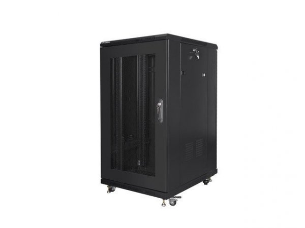 Lanberg Szafa stojąca 19 cali 22U 600x800 drzwi perforowane, czarna