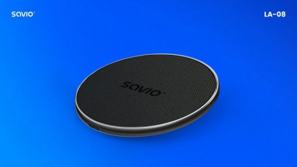 Savio Ładowarka bezprzewodowa indukcyjna Qi, USB-C, 15W, LA-08
