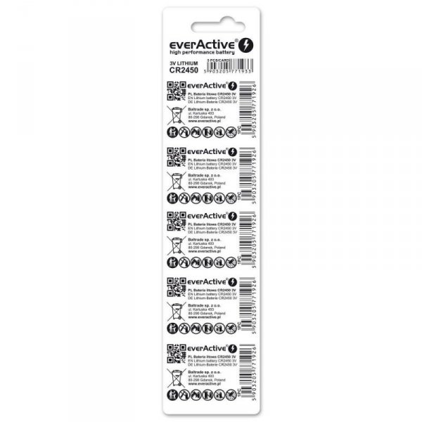 everActive Baterie litowe mini CR2450 blister 5 szt.