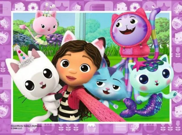 Ravensburger Polska Puzzle 4w1 Koci Domek Gabi 12/16/20/24 elementy