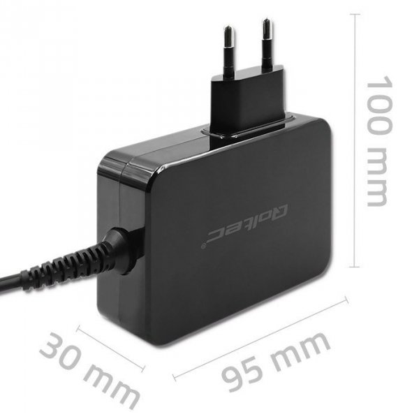 Qoltec Ładowarka GaN Power Pro | 1xUSB-C | 100W | 5-20V | 3-5A | Czarna