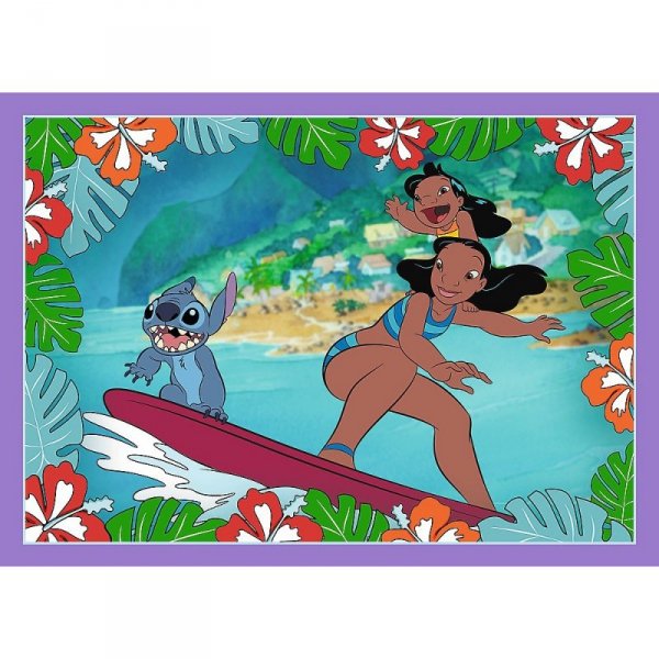 Trefl Puzzle 4w1 Szalony dzień Lilo i Stitch