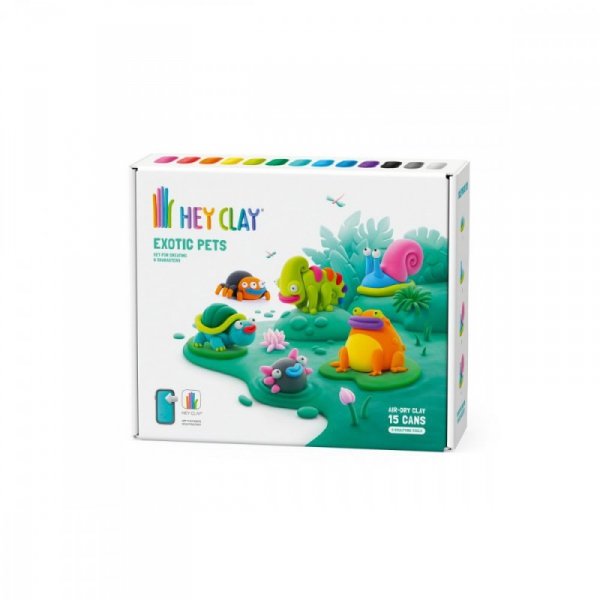 Tm Toys Masa Plastyczna Hey Clay  Egzotyczne zwierzęta 15 puszek