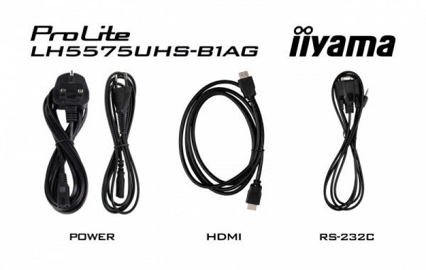 IIYAMA Monitor 54.6 cali ProLite LH5575UHS-B1AG 24/7,IPS,ANDROID.11,4K,500cd/m2,WiFi,3xHDMI,DP,Daisy/Chain,2xUSB,2x10W,RJ45,iiSi