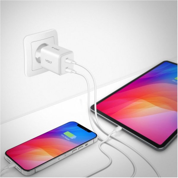 YENKEE Ładowarka sieciowa USB C 2x18W 3A Power delivery 3.0 QC3.0 Biała