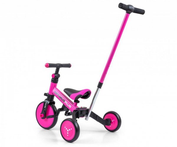 Milly Mally Rowerek Ride On - Bike 4w1 OPTIMUS PLUS Pink