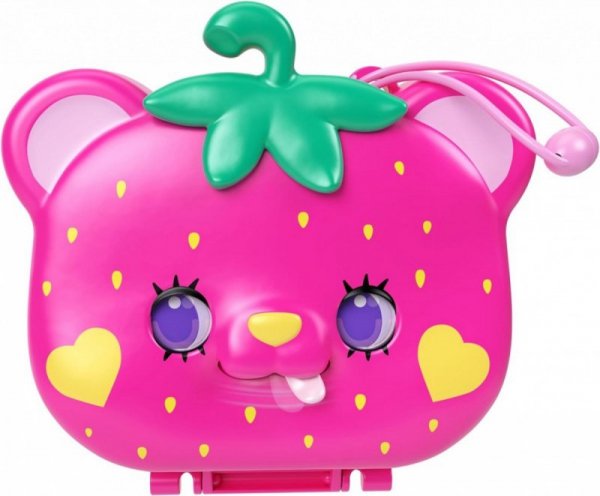 Mattel Zestaw figurek Polly Pocket Truskawkowy miś Zestaw kompaktowy