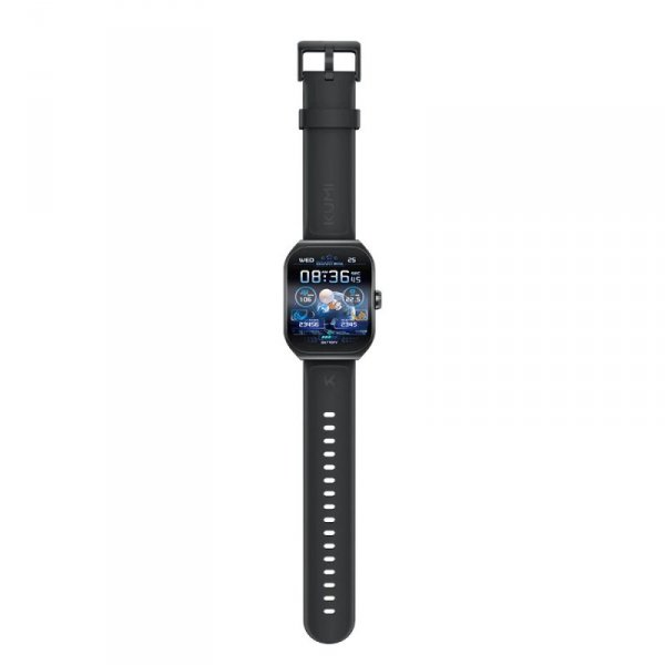Kumi Smartwatch KU7 1.96 cala 250 mAh czarny