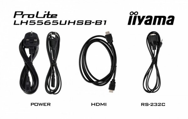 IIYAMA Monitor 55 cali LH5565UHSB-B1, 24/7, IPS, ANDROID 11, 4K, 800cd, iiSignage2, SDM, 2x HDMI, DP, 2x USB,2x 10W, RJ45, WiFi,